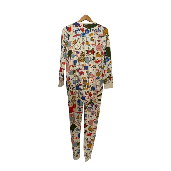 Arborist Unisex Waffle Knit One Piece Pajamas Size M Graphic Print Adult Onesie - Picture 4 of 6